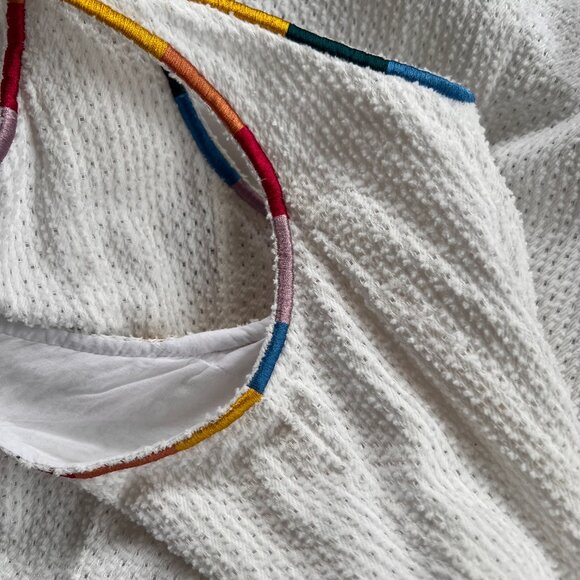 STAUD White Wells Embroidered Minidress, Size 4 - Picture 4 of 8